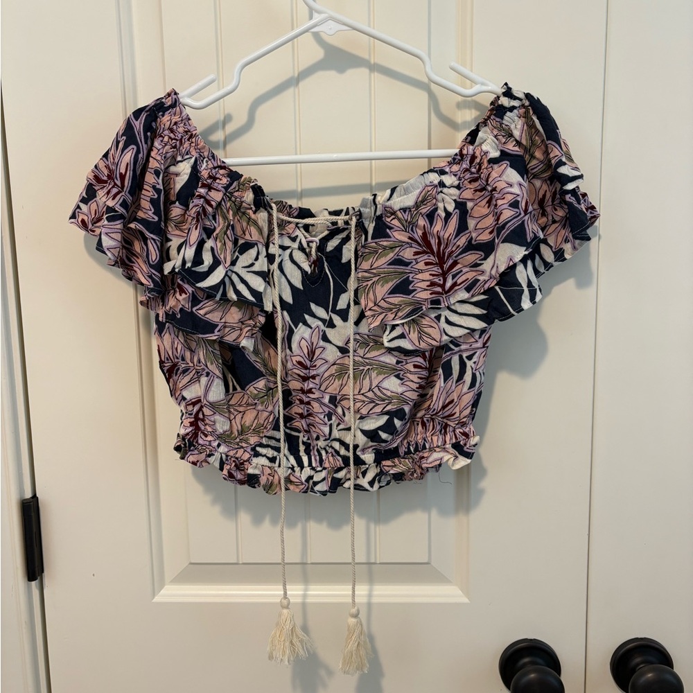 NWT Lost + Wander Off-Shoulder Crop Top